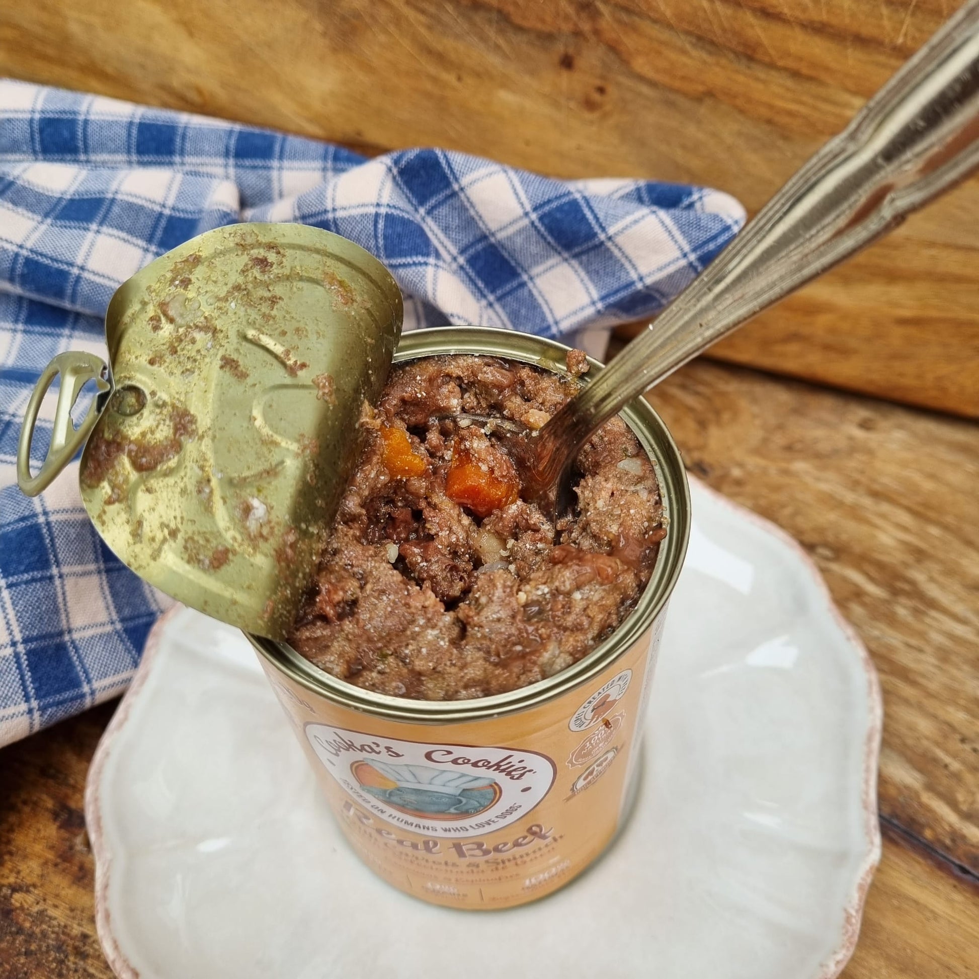 Real Beef with Potatoes and Spinach