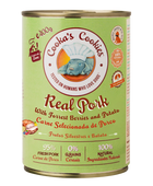 Can of 'Cookie's Cookies' Real Pork with Forrest Berries and Potato on a white background